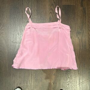 Rory Beca pink silk tank